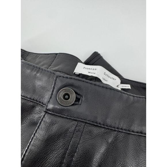 Proenza Schouler White Label Straight Leg Leather Pants Womens Sz 12 NWOT $1495 - Picture 8 of 13